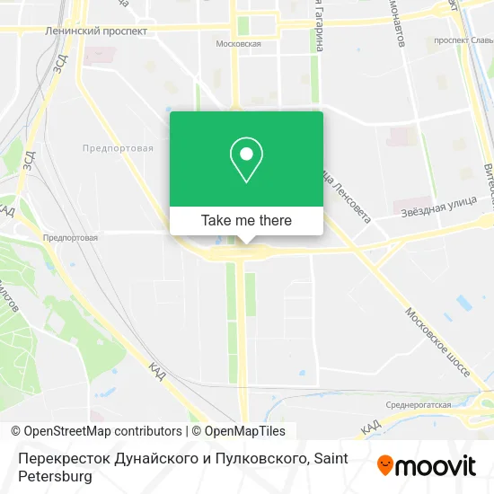 Перекресток Дунайского и Пулковского map