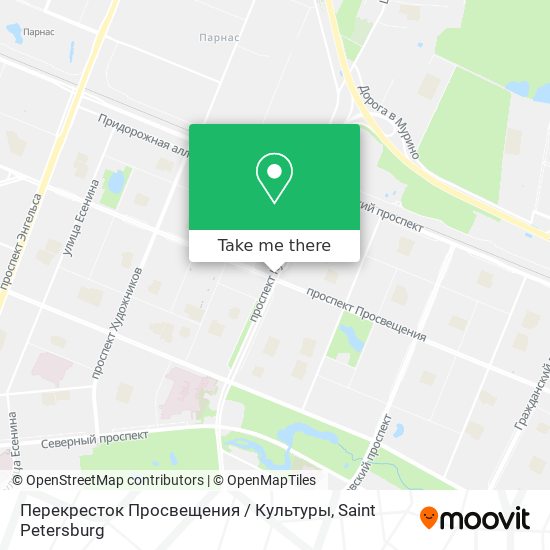Перекресток Просвещения / Культуры map