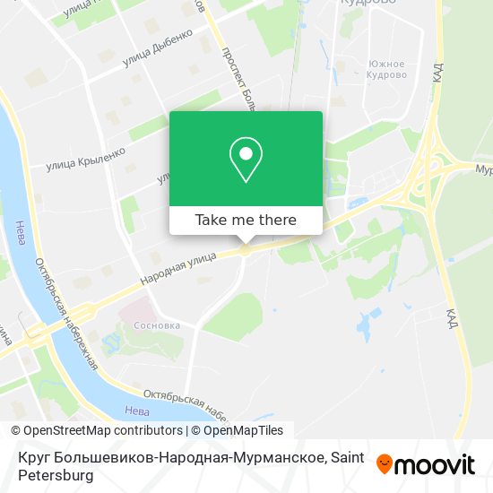 Круг Большевиков-Народная-Мурманское map