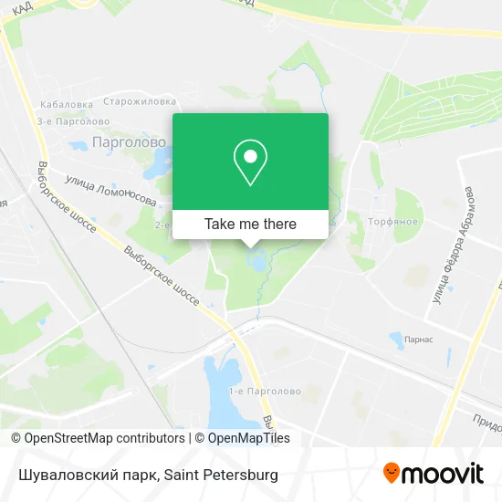Шуваловский парк map