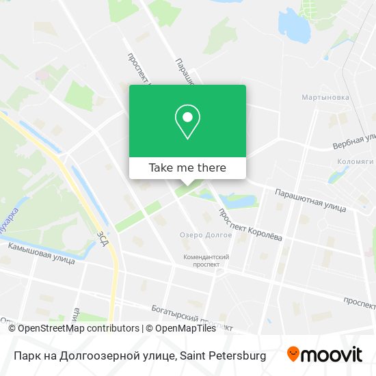 Парк на Долгоозерной улице map