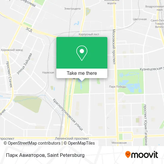 Парк Авиаторов map