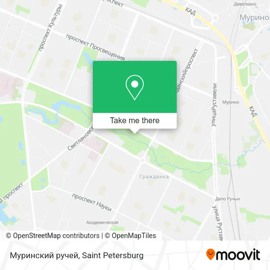 Муринский ручей map