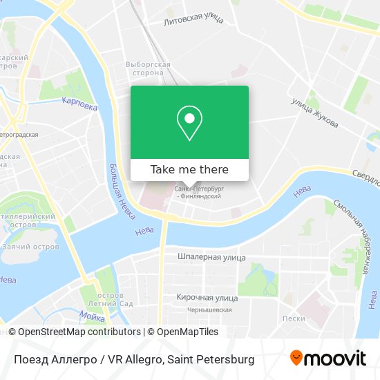 Поезд Аллегро / VR Allegro map