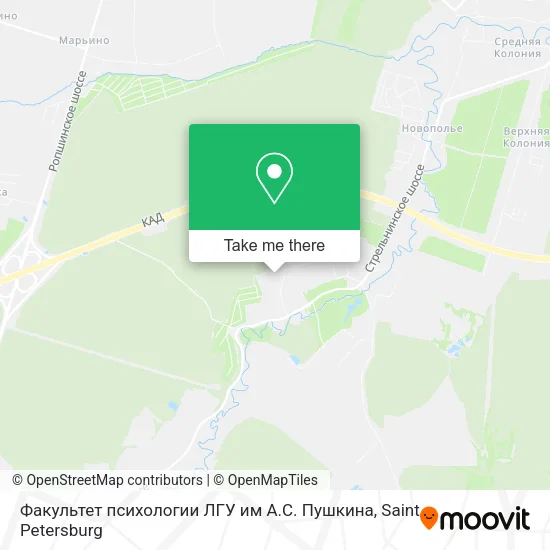 Факультет психологии ЛГУ им А.С. Пушкина map