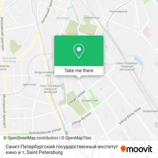 Санкт-Петербургский государственный институт кино и т map