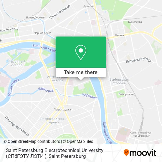 Saint Petersburg Electrotechnical University (СПбГЭТУ  ЛЭТИ ) map