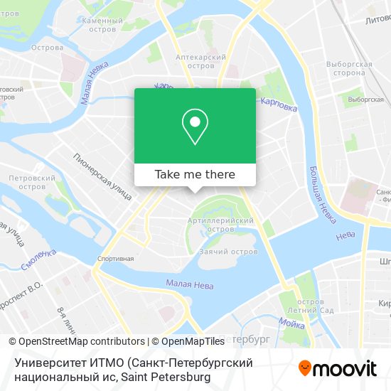 Университет ИТМО map