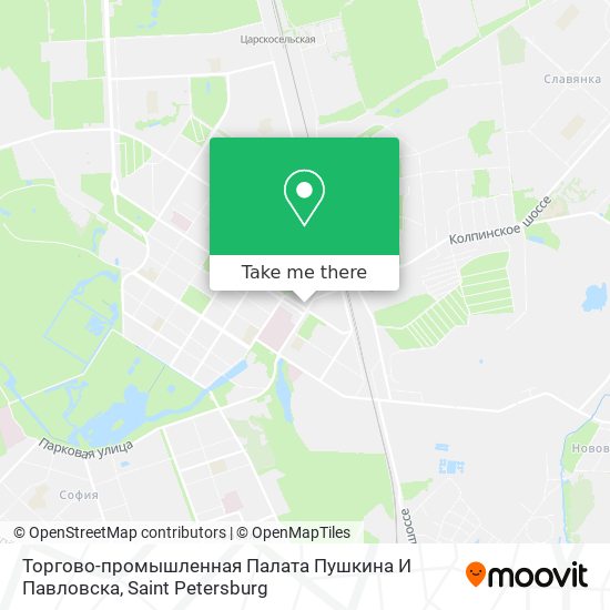 Торгово-промышленная Палата Пушкина И Павловска map