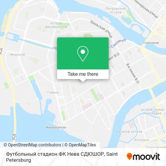 Футбольный стадион ФК  Нева  СДЮШОР map