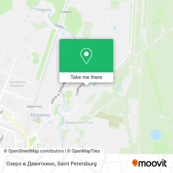 Озеро в Девяткино map