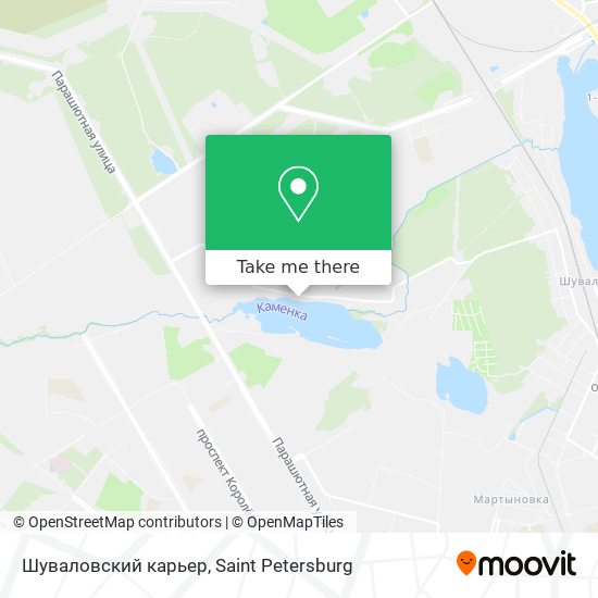 Шуваловский карьер map