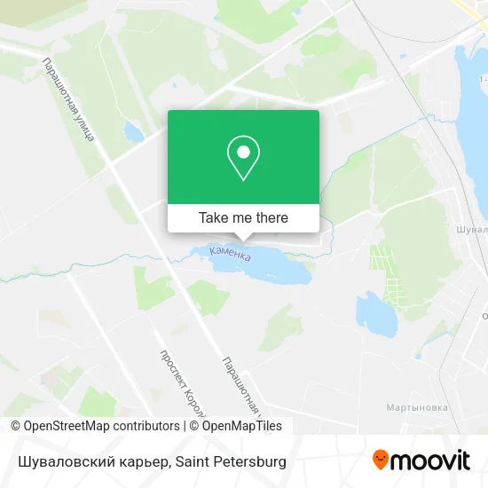 Шуваловский карьер map