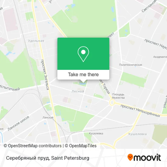 Серебряный пруд map