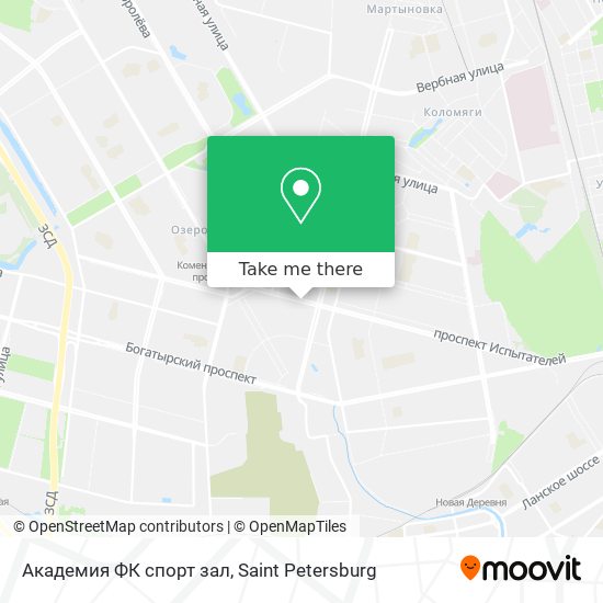 Академия ФК спорт зал map