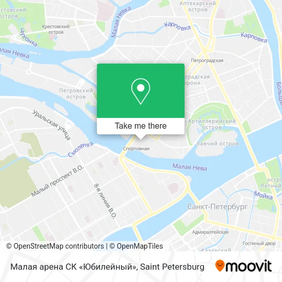 Малая арена СК «Юбилейный» map