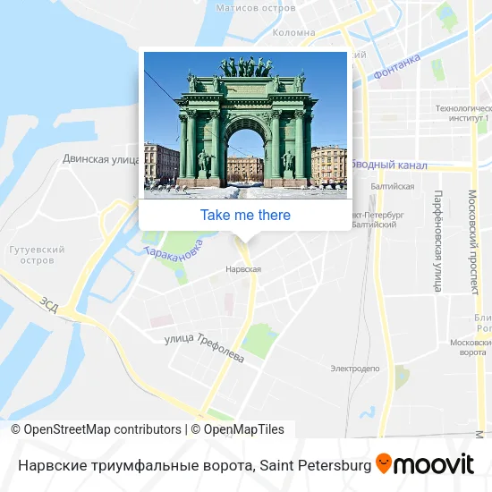 Нарвские триумфальные ворота map