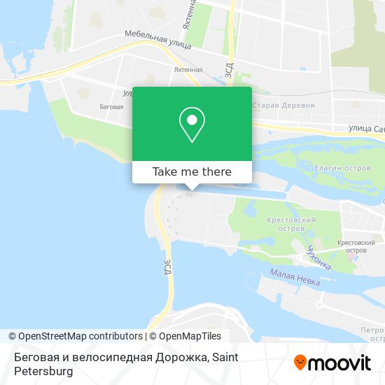 Беговая и велосипедная Дорожка map