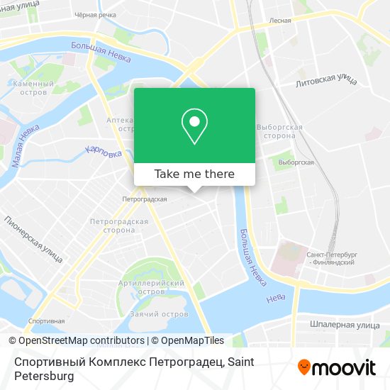 Спортивный Комплекс Петроградец map