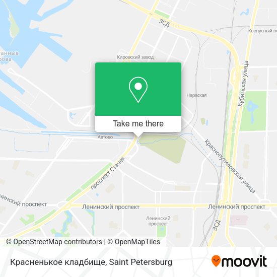 Красненькое кладбище map