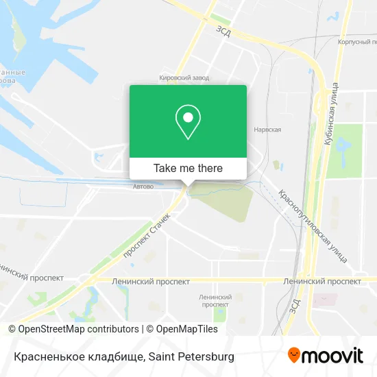 Красненькое кладбище map