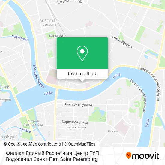 Филиал Единый Расчетный Центр ГУП  Водоканал Санкт-Пет map