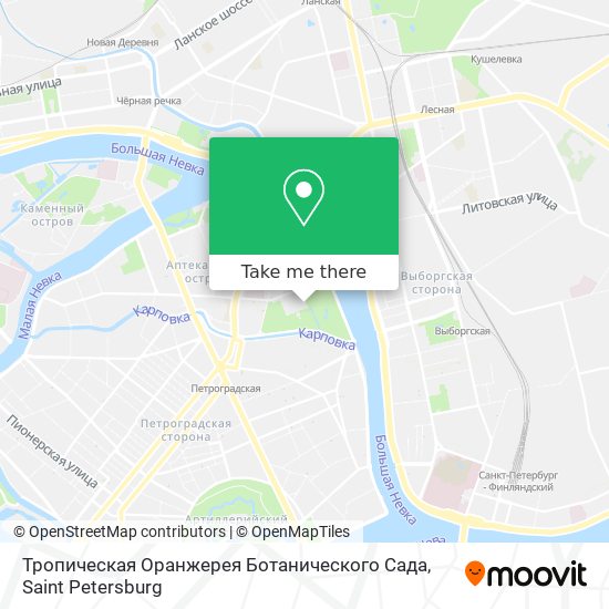 Тропическая Оранжерея Ботанического Сада map