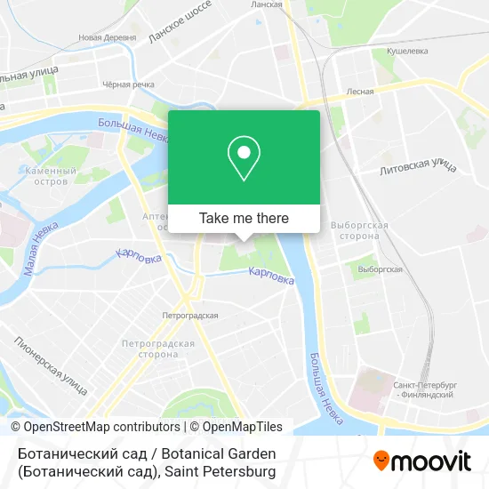 Ботанический сад / Botanical Garden map
