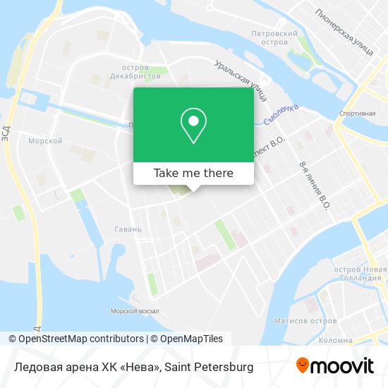 Ледовая арена ХК «Нева» map