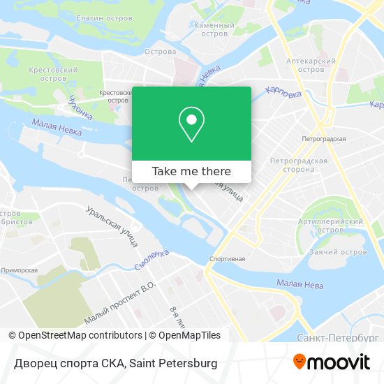 Дворец спорта СКА map