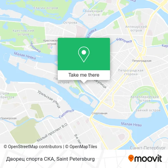Дворец спорта СКА map