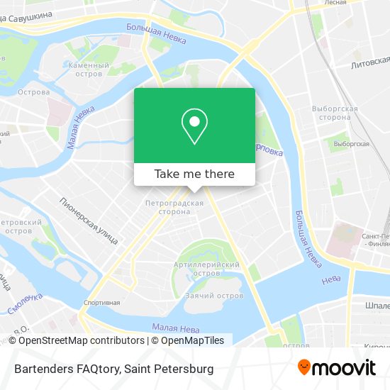 Bartenders FAQtory map