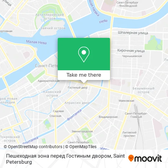 Пешеходная зона перед Гостиным двором map