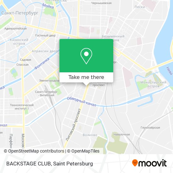 BACKSTAGE CLUB map