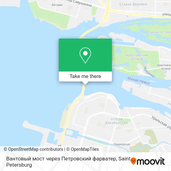 Вантовый мост через Петровский фарватер map