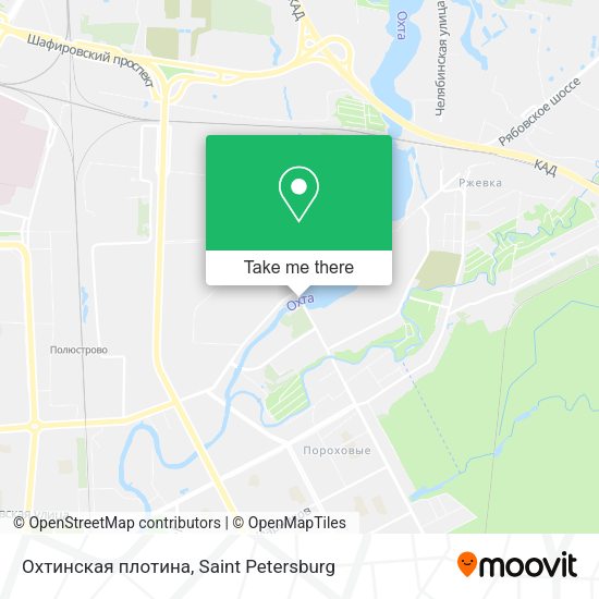 Охтинская плотина map