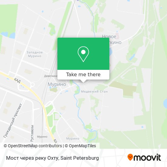 Мост через реку Охту map