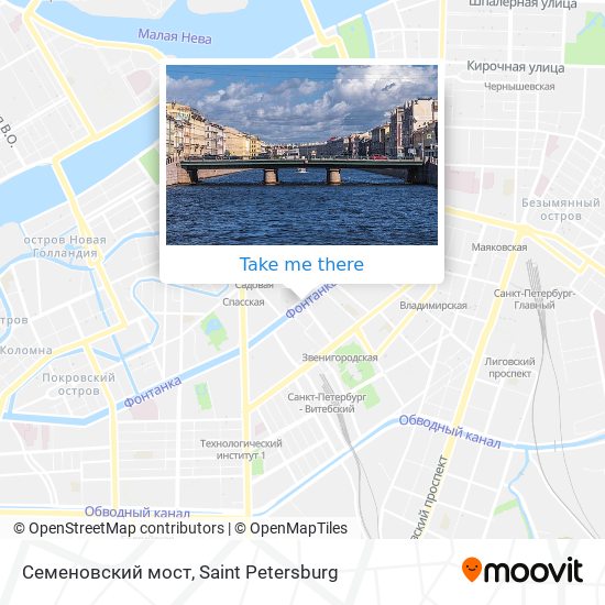 Семеновский мост map