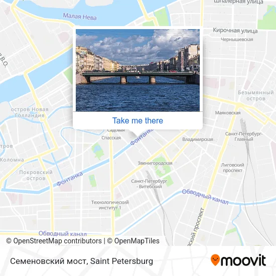 Семеновский мост map