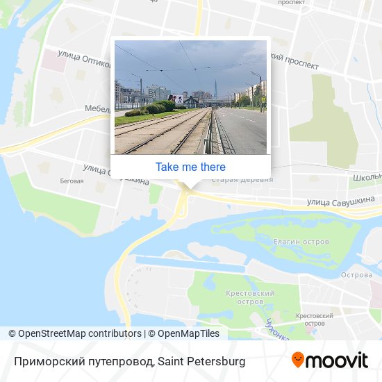 Приморский путепровод map