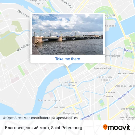 Благовещенский мост map