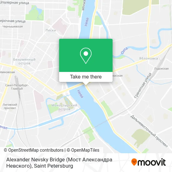 Alexander Nevsky Bridge (Мост Александра Невского) map