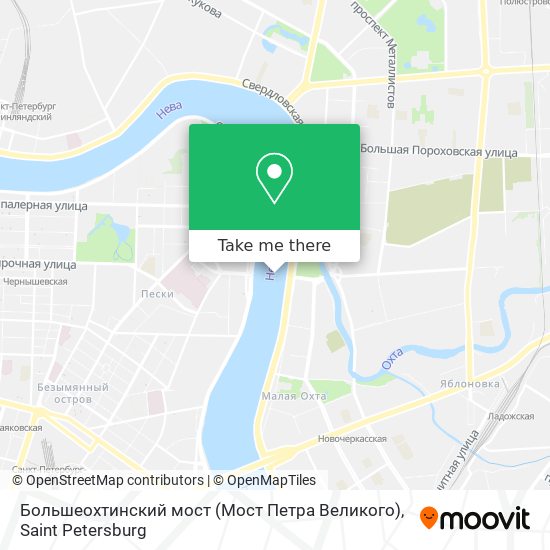 Большеохтинский мост (Мост Петра Великого) map
