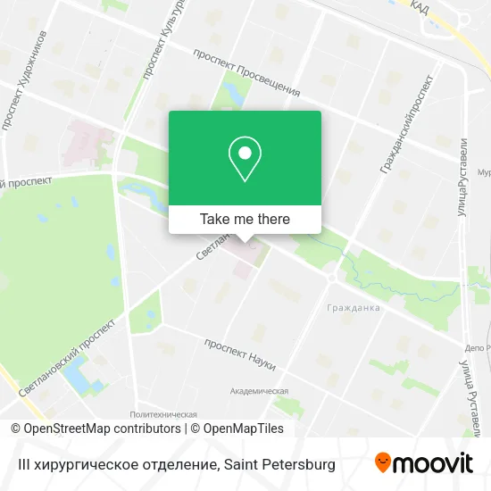 III хирургическое отделение map