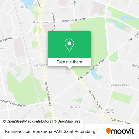 Клиническая Больница РАН map
