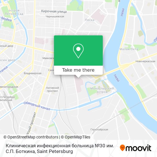 Клиническая инфекционная больница №30 им. С.П. Боткина map