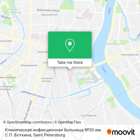 Клиническая инфекционная больница №30 им. С.П. Боткина map