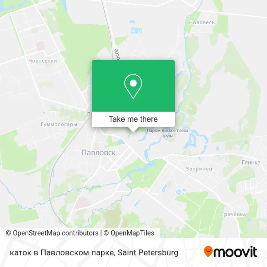 каток в Павловском парке map