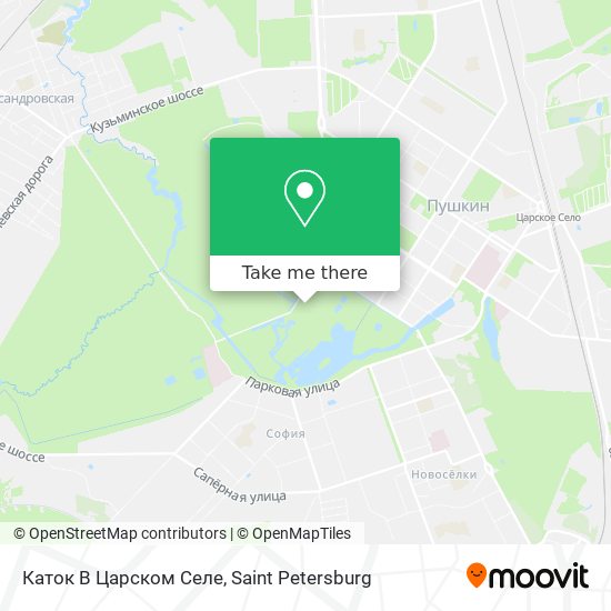 Каток В Царском Селе map