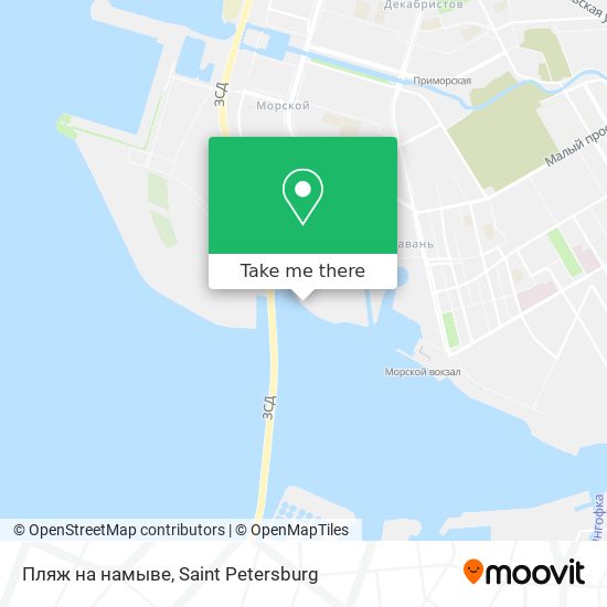 Пляж на намыве map
